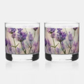 Tranquil Lavender Fields Whiskey Glasses Whiskyglas (Rückseite)