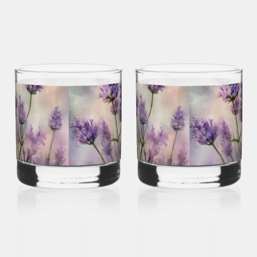 Tranquil Lavender Fields Whiskey Glasses Whiskyglas (Links)