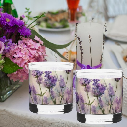 Tranquil Lavender Fields Whiskey Glasses Whiskyglas
