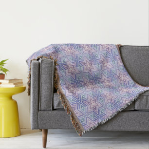 Tranquil Lavender Geometric Star Maze Muster Decke