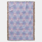 Tranquil Lavender Geometric Star Maze Muster Decke (Vorderseite Vertikal)