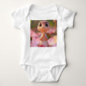Tranquil Lizard on Lotus - Baby Bodysuit Baby Strampler (Vorderseite)