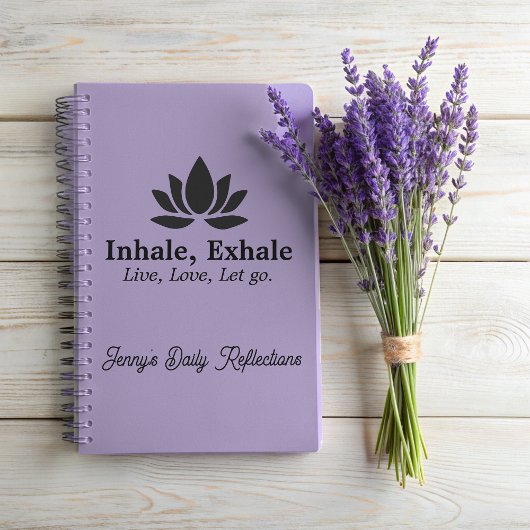 Tranquil Lotus: Einatmen, Exhale Inspiration indiv Notizblock