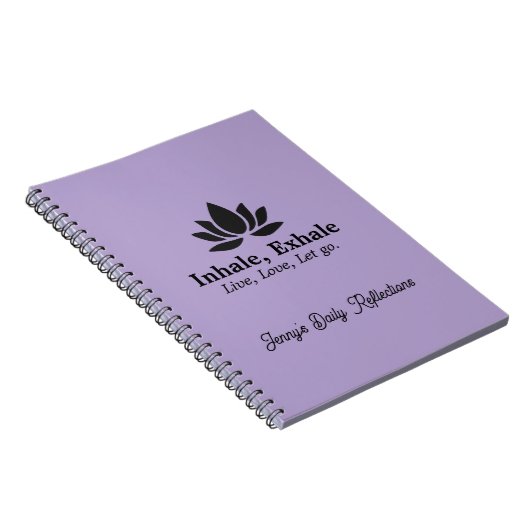 Tranquil Lotus: Einatmen, Exhale Inspiration indiv Notizblock (Rechte Seite)