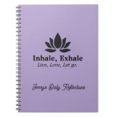 Tranquil Lotus: Einatmen, Exhale Inspiration indiv Notizblock (Vorderseite)