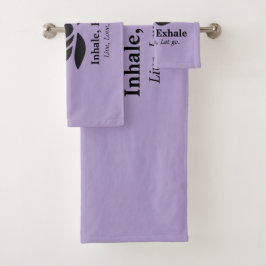Tranquil Lotus: Einatmen, Inspiration fürs Ausatme Badhandtuch Set