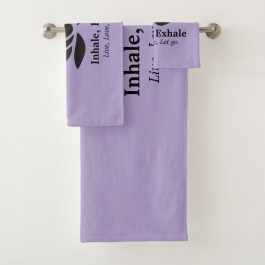 Tranquil Lotus: Einatmen, Inspiration fürs Ausatme Badhandtuch Set (Insitu)