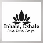 Tranquil Lotus: Einatmen, Inspiration fürs Ausatme Poster (Vorne)