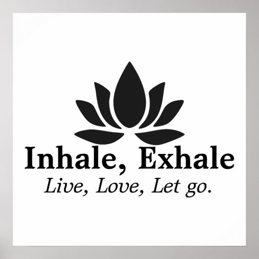 Tranquil Lotus: Einatmen, Inspiration fürs Ausatme Poster (Vorne)