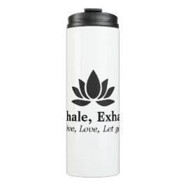 Tranquil Lotus: Einatmen, Inspiration fürs Ausatme Thermosbecher