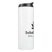 Tranquil Lotus: Einatmen, Inspiration fürs Ausatme Thermosbecher (Nach links gedreht)