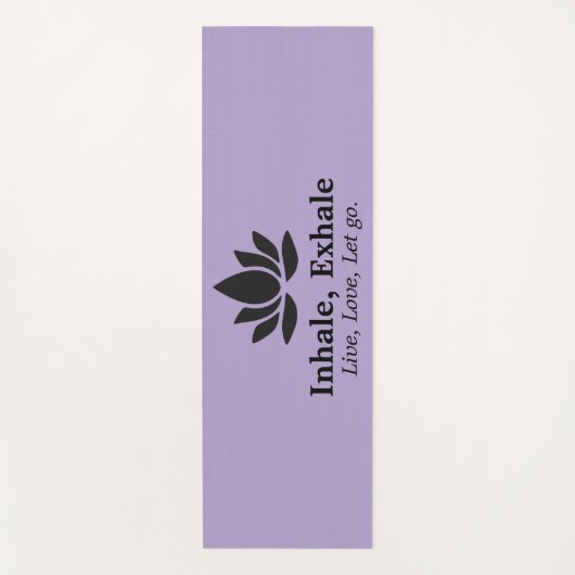 Tranquil Lotus: Einatmen, Inspiration fürs Ausatme Yogamatte (Vorderseite)