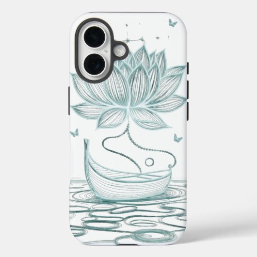 Tranquil Lotus & Om - Zen Inspiriert Case-Mate iPhone Hülle (Rückseite)