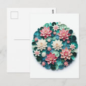 Tranquil Lotus Pond Postkarte (Vorne/Hinten)