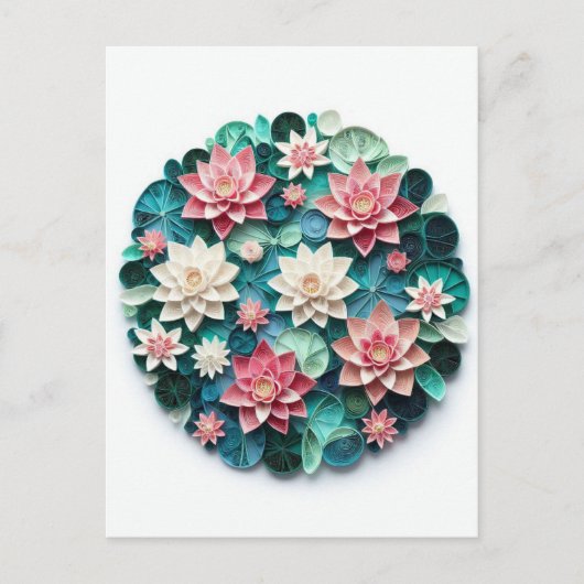 Tranquil Lotus Pond Postkarte (Vorderseite)