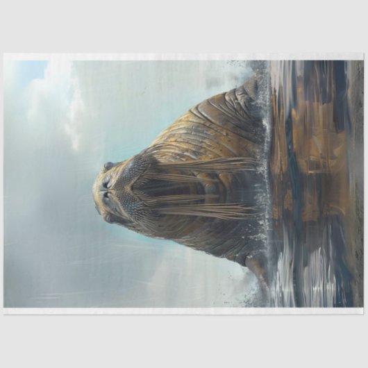 Tranquil Manatee Decoupage Seidenpapier (Vorderseite)