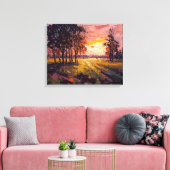 Tranquil Meadow Sunset Fine Art Leinwanddruck (Insitu (Wohnzimmer))