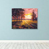 Tranquil Meadow Sunset Fine Art Leinwanddruck (Insitu (Holzboden))