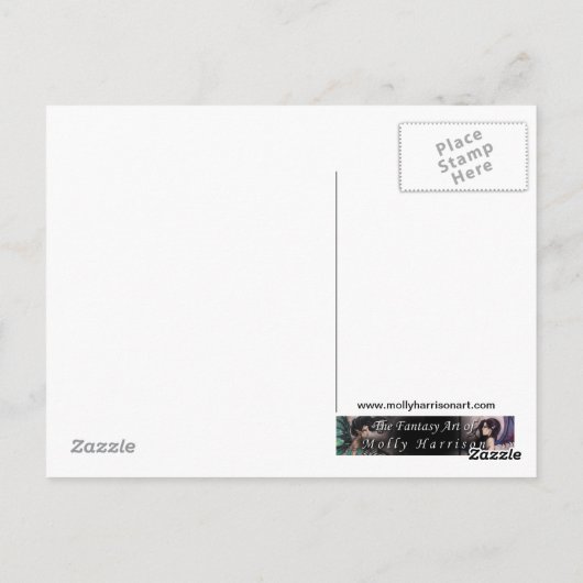 Tranquil Moon Blume Fairy Postcard Postkarte (Rückseite)