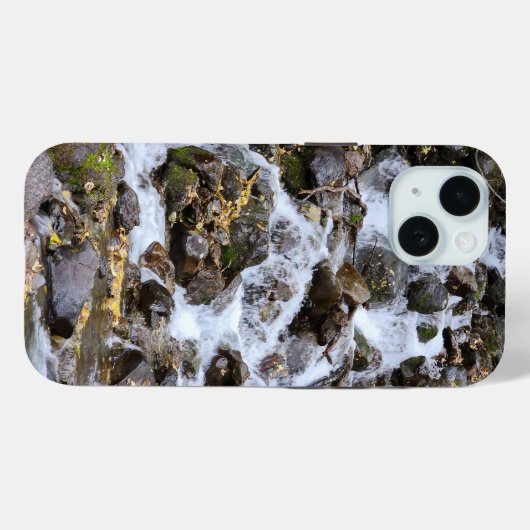 Tranquil Mossy Cascade iPhone Case (Rückseite (Horizontal))