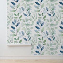 Tranquil Oasis Watercolor-Blätter Tapete