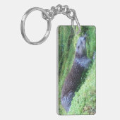 Tranquil Otter Riverside Scene Nature Inspired Schlüsselanhänger (Vorderseite links)