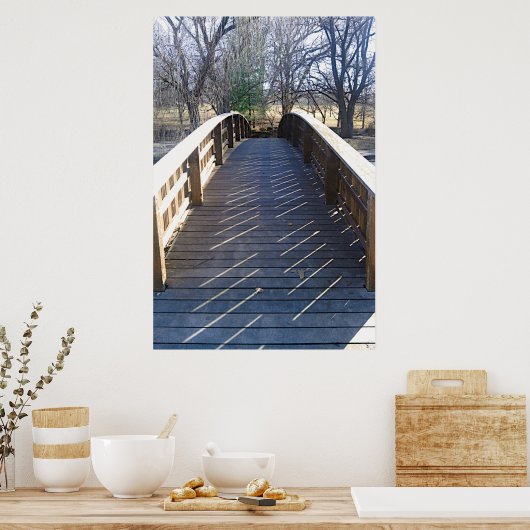 Tranquil Park Bridge Fotografie Print Poster (Küche)
