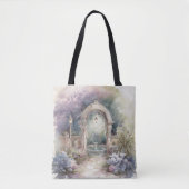 TRANQUIL PASTEL WATERCOLOR GARDEN SCENE TASCHE (Vorderseite)