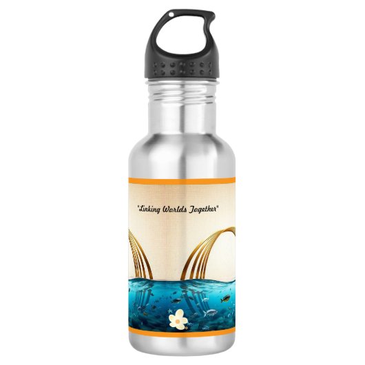 "Tranquil Scene Unfolds" Edelstahlflasche (Vorderseite)