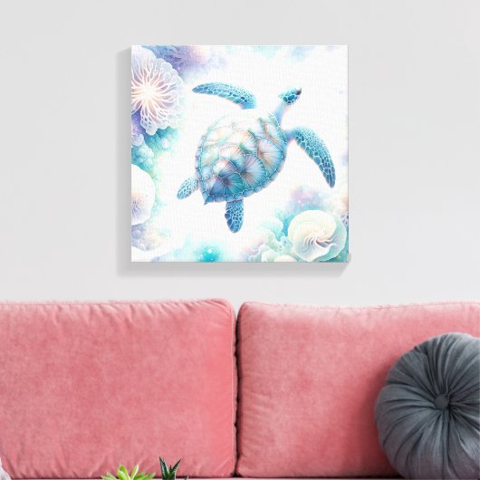 Tranquil Sea Turtle Art Canvas Prints Leinwanddruck (Insitu (Wohnzimmer))