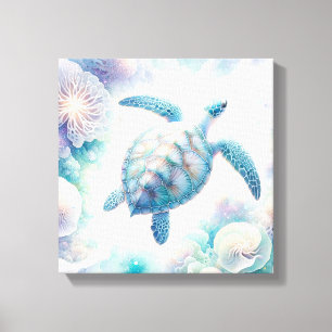Tranquil Sea Turtle Art Canvas Prints Leinwanddruck