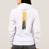 Tranquil Seagull Pinselstrich Hoodie (Rückseite)