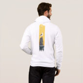 Tranquil Seagull Pinselstrich Hoodie (Schwarz voll)
