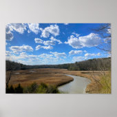 Tranquil Swampy Wetland Yorktown Virginia Poster (Vorne)