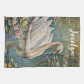 Tranquil Swan Serenade Geschirrtuch (Horizontal)