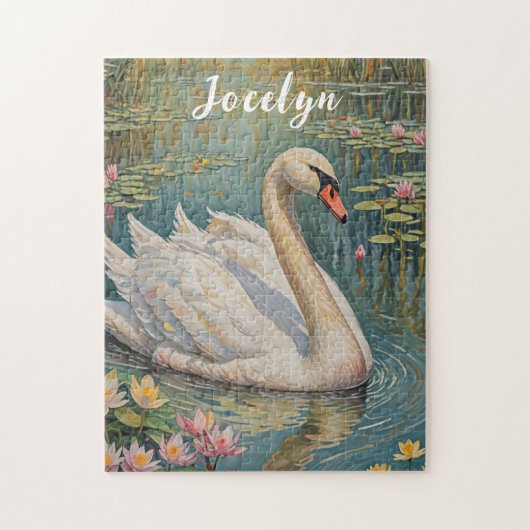 Tranquil Swan Serenade Puzzle (Vertikal)