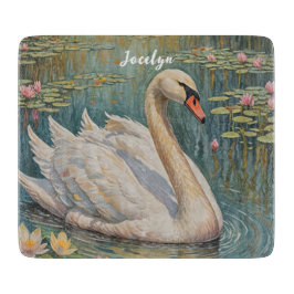 Tranquil Swan Serenade Schneidebrett