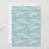Tranquil Teal Wave Invitations Einladung (Rückseite)