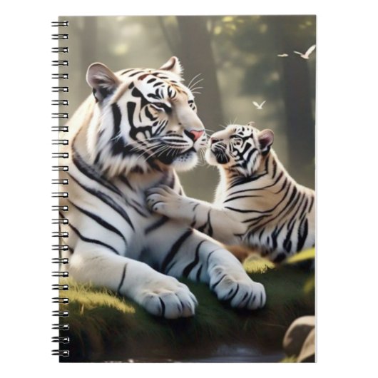 Tranquil Tiger Notebook – Elegant Animal Journal Notizblock (Vorderseite)