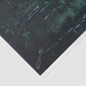 Tranquil Tropical Landscape with Flamingo Seidenpapier (Ausschnitt)