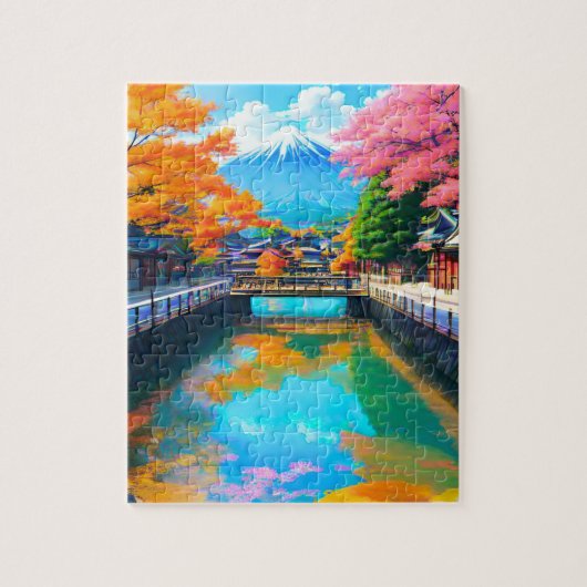 Tranquil Waters: Mt. Fuji's Reflection Puzzle (Vertikal)