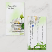 Tranquil weißer terminkarte (Vorne/Hinten)