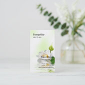 Tranquil weißer terminkarte (Stehend Vorderseite)