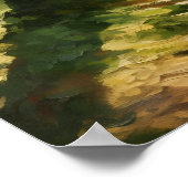 Tranquil Woodland Pathway - Impressionist Malerei Poster (Ecke)