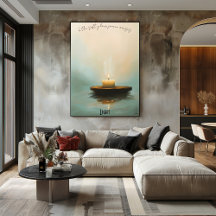 Tranquile Candle Meditation Art Poster