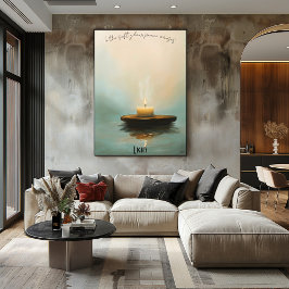 Tranquile Candle Meditation Art Poster