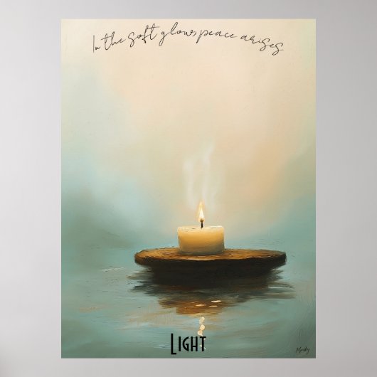 Tranquile Candle Meditation Art Poster (Vorne)