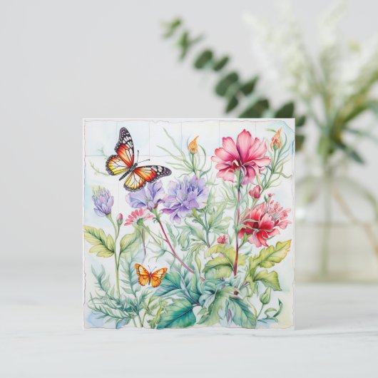 Tranquile Garden : Blumenschmetterling Geburtstag (Stehend Vorderseite)