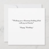 Tranquile Garden : Blumenschmetterling Geburtstag (Rückseite)