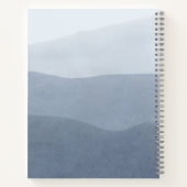 Tranquile Gray & White Gradation Modernes Design Notizblock (Rückseite)